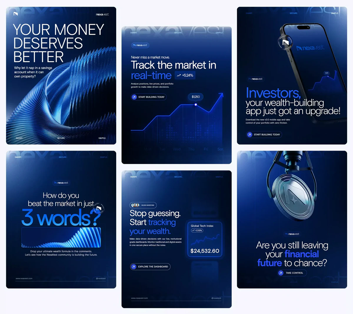 NexaVest social media creatives